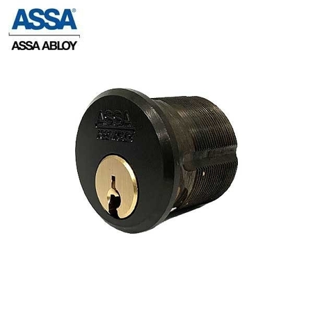 ASSA ABLOY 1-1/8" Maximum+ Restricted Mortise Cylinder AR Cam KD Dark Oxidized Bronze Finish ASS-R2851-1-624-COMP-KD-0A7